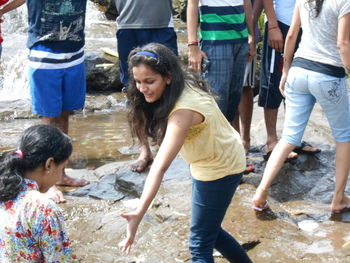 Friends enjoying in water