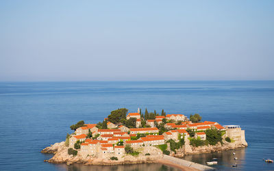 Very beautiful island of st. stephen in the adriatic sea, montenegro.