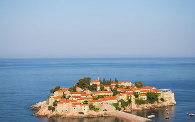 Very beautiful island of st. stephen in the adriatic sea, montenegro.
