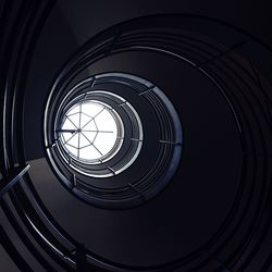 Low angle view of spiral staircase