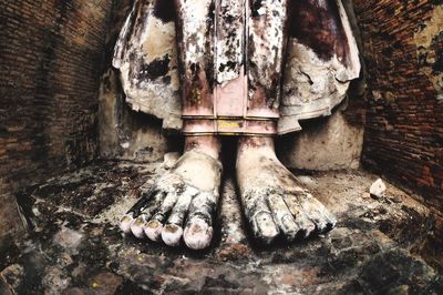 Close-up of weathered wall