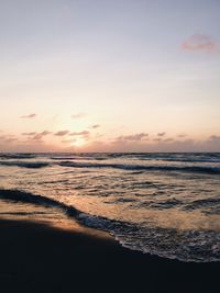 View of sea at sunset