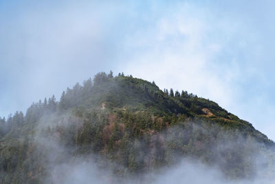 Low angle view of mountain against sky