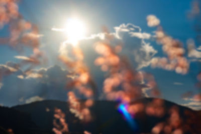 Low angle view of sky during sunset