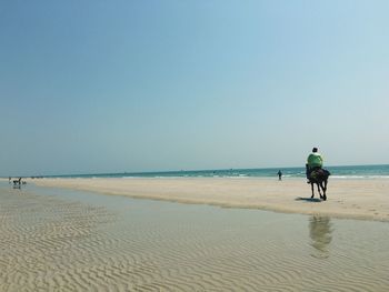 Tourists on beach