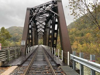 Railway bridge against sky