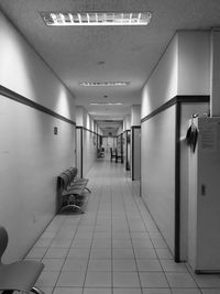 Interior of illuminated building