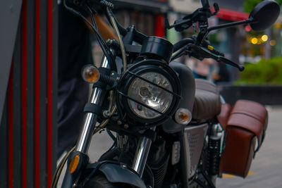 Motorcycle parked on street