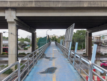 View of footbridge along bridge