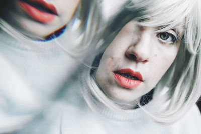 Close-up portrait of young woman