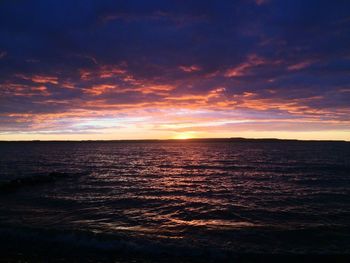 Dramatic sky over sea