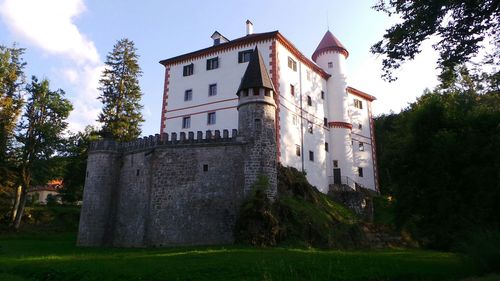 Low angle view of building against sky