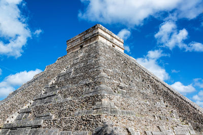 Low angle view of temple against sky