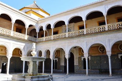 Low angle view of historical building against sky