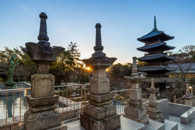 Pagoda at kosho-ji temple against sky