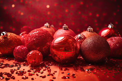 Close-up of christmas decorations