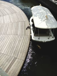 View of boats in water
