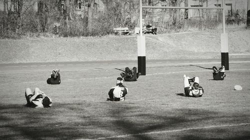 Person playing in park