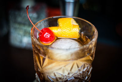 Close-up of drink on table