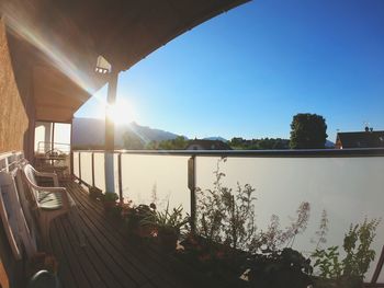 Scenic view of lake against clear sky