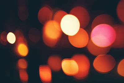 Defocused lights at night