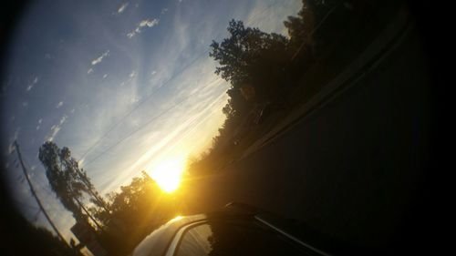 View of road at sunset