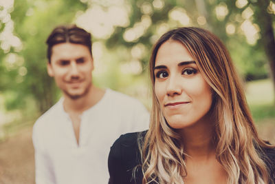 Portrait of smiling young couple