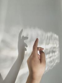 Close-up of woman hand