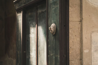 Ancient wooden door in herculaneum, naples