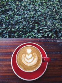 Coffee cup on table