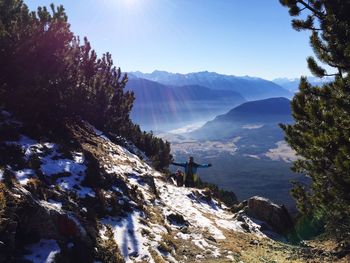 Low angle view of mountains against sky