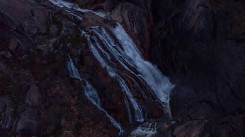 Scenic view of waterfall