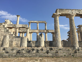 The temple of aphaia or afea is located within a sanctuary complex on the greek island of aigina