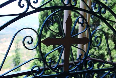 Close-up of metal gate