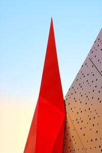 Low angle view of building against clear sky