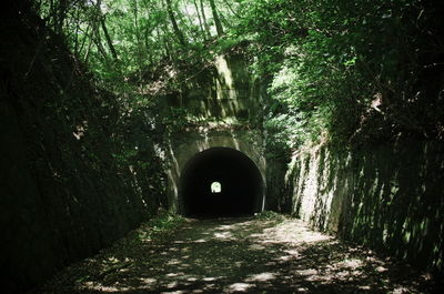 Footpath in tunnel