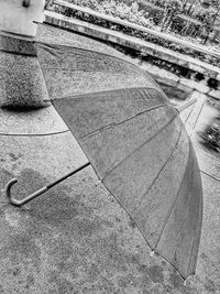 High angle view of cobblestone street
