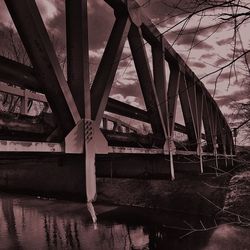 View of bridge over river