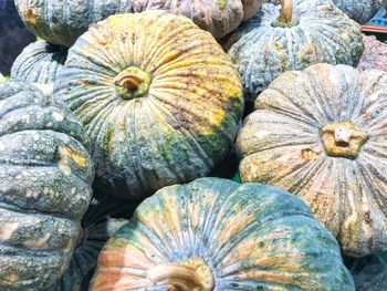 Full frame shot of pumpkins at market