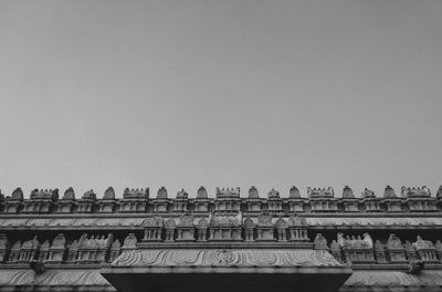 Sculpture of building against clear sky