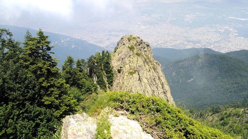 Scenic view of rocky mountains