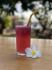 Close-up of drink on table