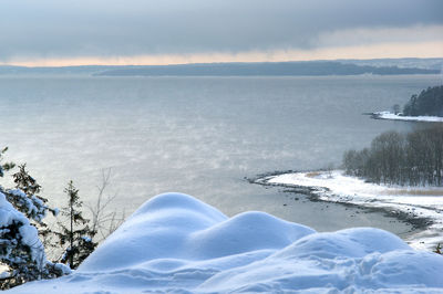 Scenic view of snow covered landscape