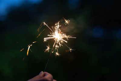 Hand hold sparkler fireworks