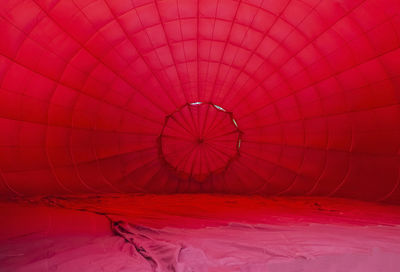 Low angle view of hot air balloons