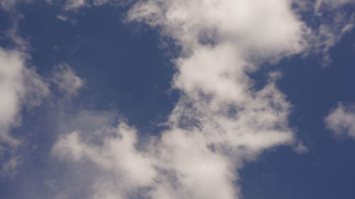 Low angle view of clouds in sky