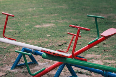 Empty seats in playground