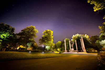 Low angle view of star field against star field