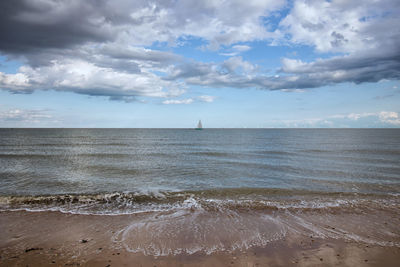 Scenic view of sea against sky