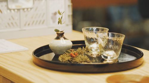 Close-up of food on table